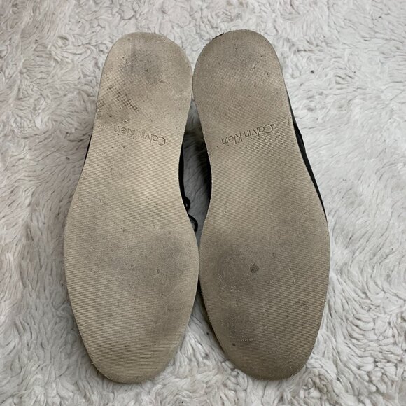 Calvin Klein Mens Kellen Black Emboss Leather Lace Up Casual Oxford Shoes 11 - Picture 5 of 7